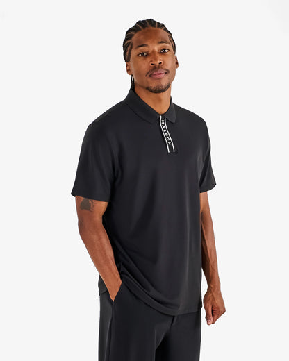 Block Placket Polo - Black (2026)