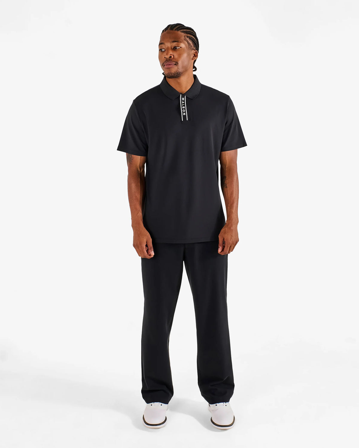 Block Placket Polo - Black (2026)