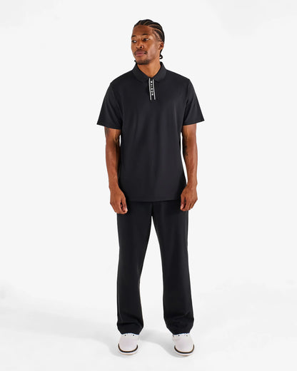 Block Placket Polo - Black (2026)