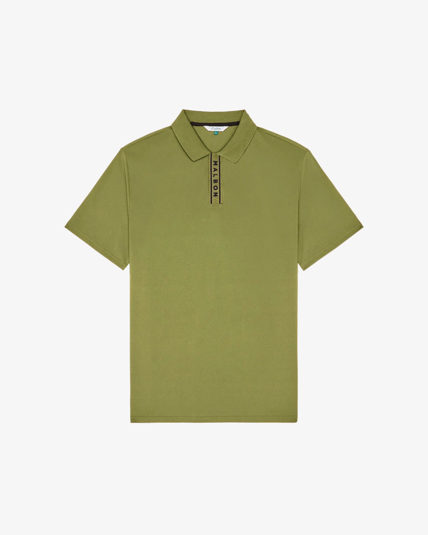 Block Placket Polo - Military Green