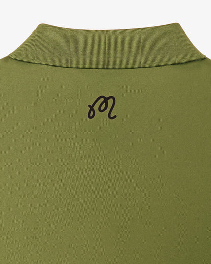 Block Placket Polo - Military Green