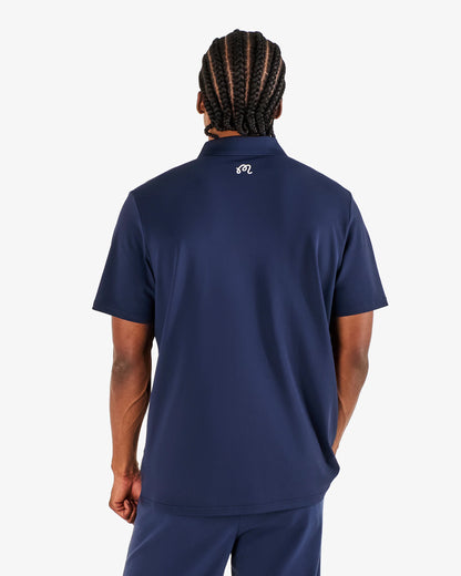 Block Placket Polo - Navy (2026)