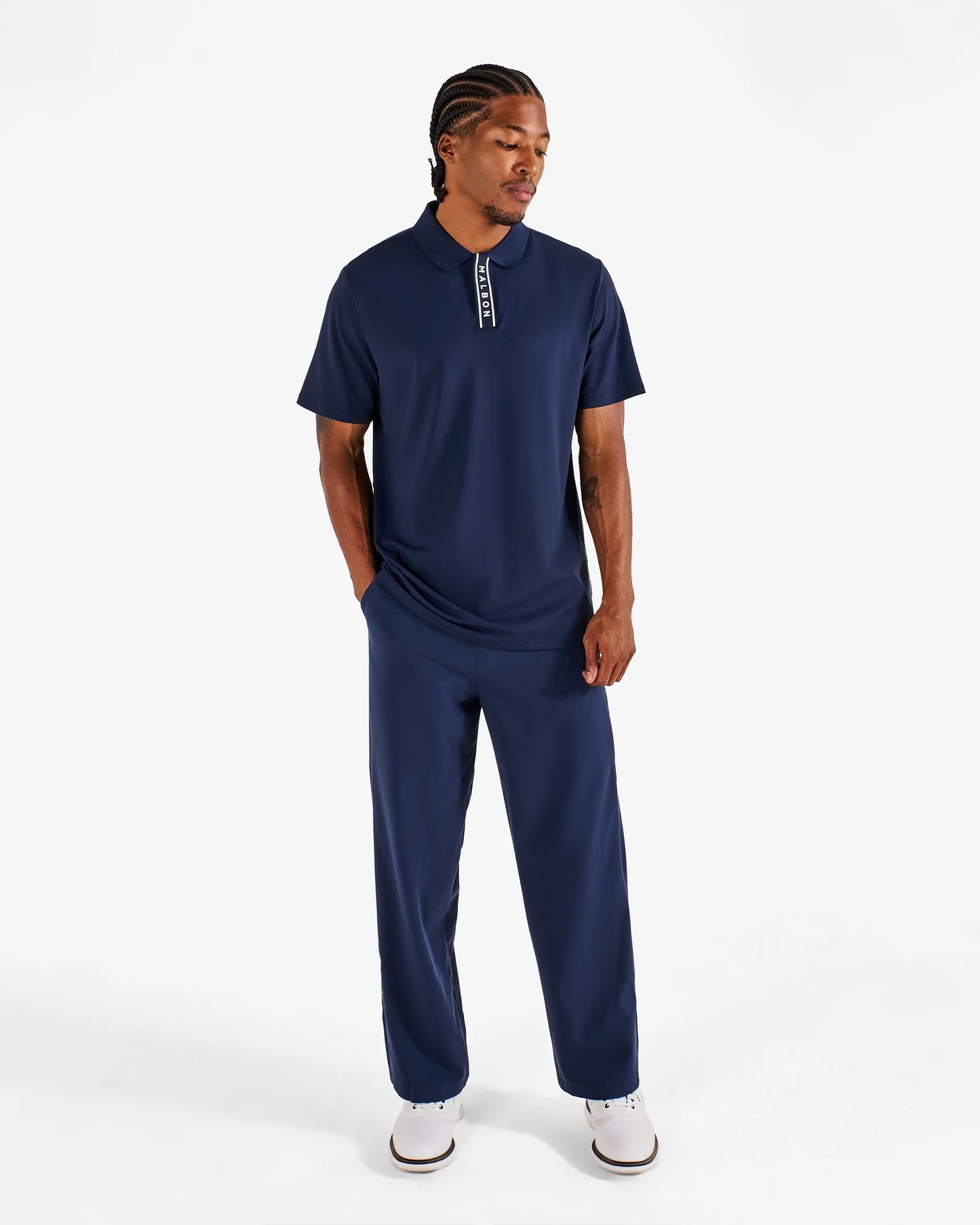 Block Placket Polo - Navy (2026)