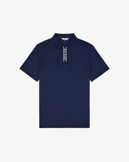 Block Placket Polo - Navy