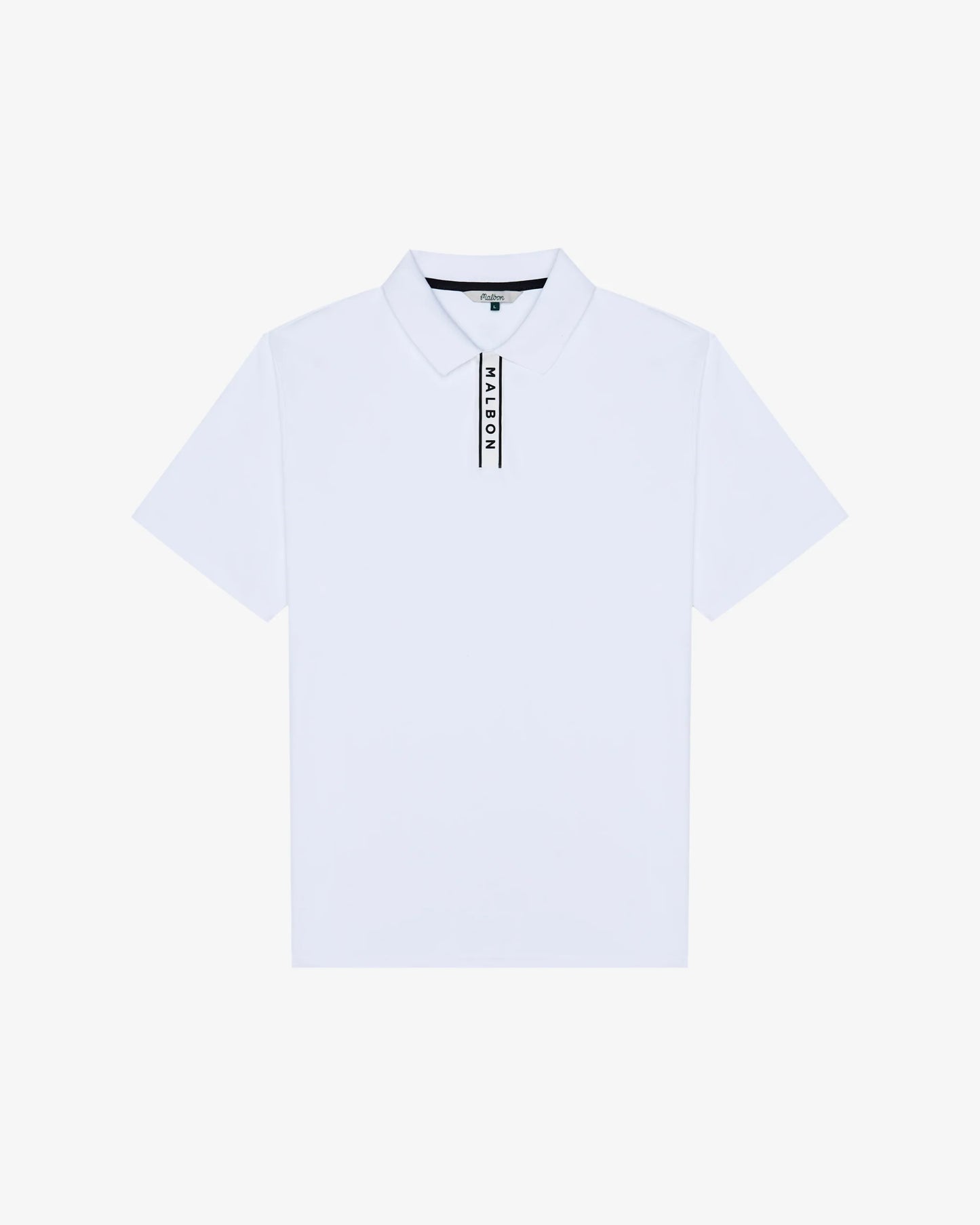 Block Placket Polo - White