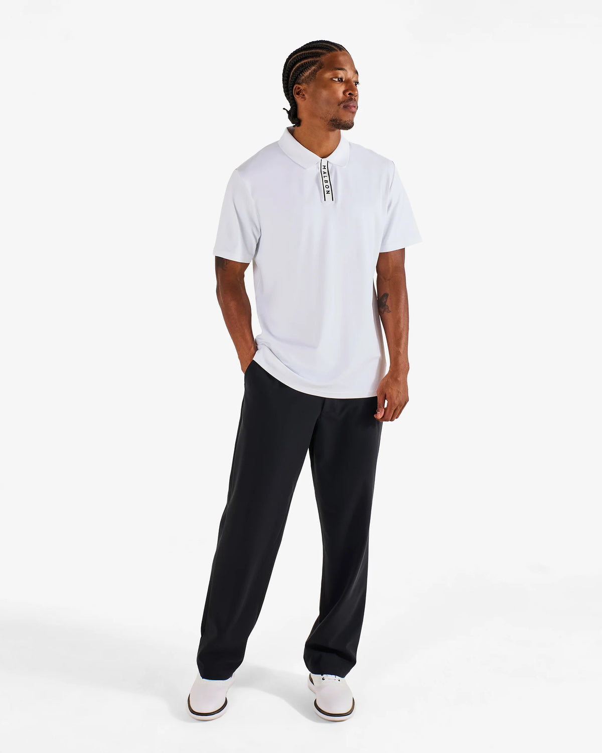 Block Placket Polo - White (2026)