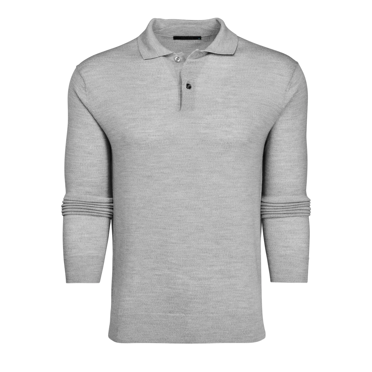 Saratoga LS Sweater Polo - Light Grey Heather