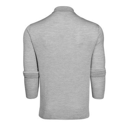 Saratoga LS Sweater Polo - Light Grey Heather