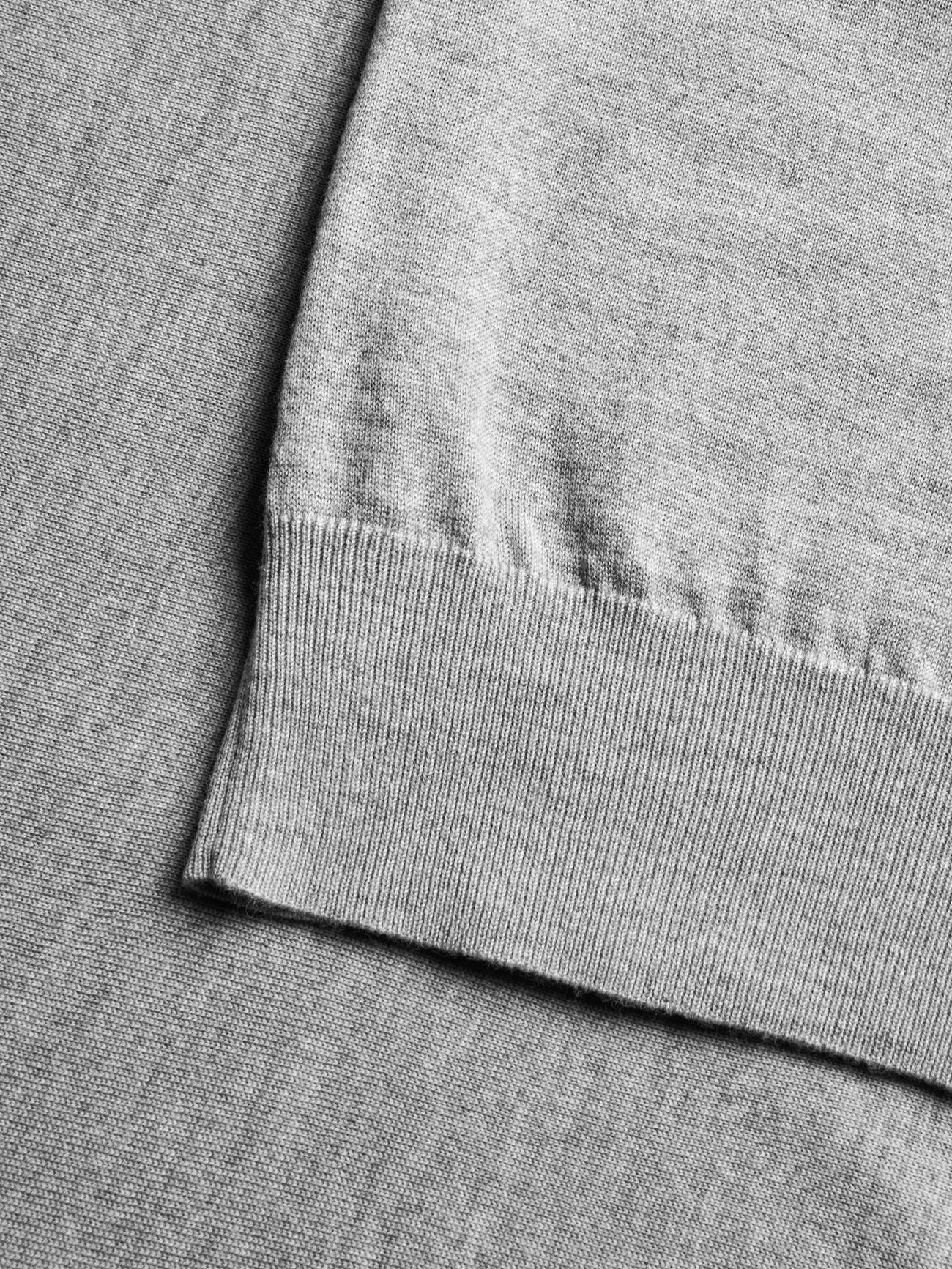 Saratoga LS Sweater Polo - Light Grey Heather