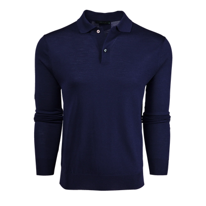 Saratoga LS Sweater Polo - Maltese Blue