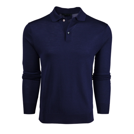 Saratoga LS Sweater Polo - Maltese Blue