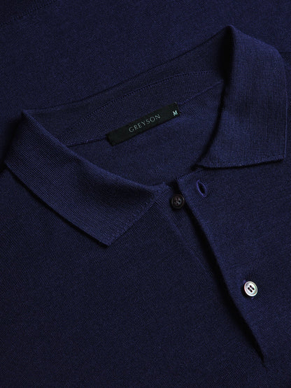 Saratoga LS Sweater Polo - Maltese Blue