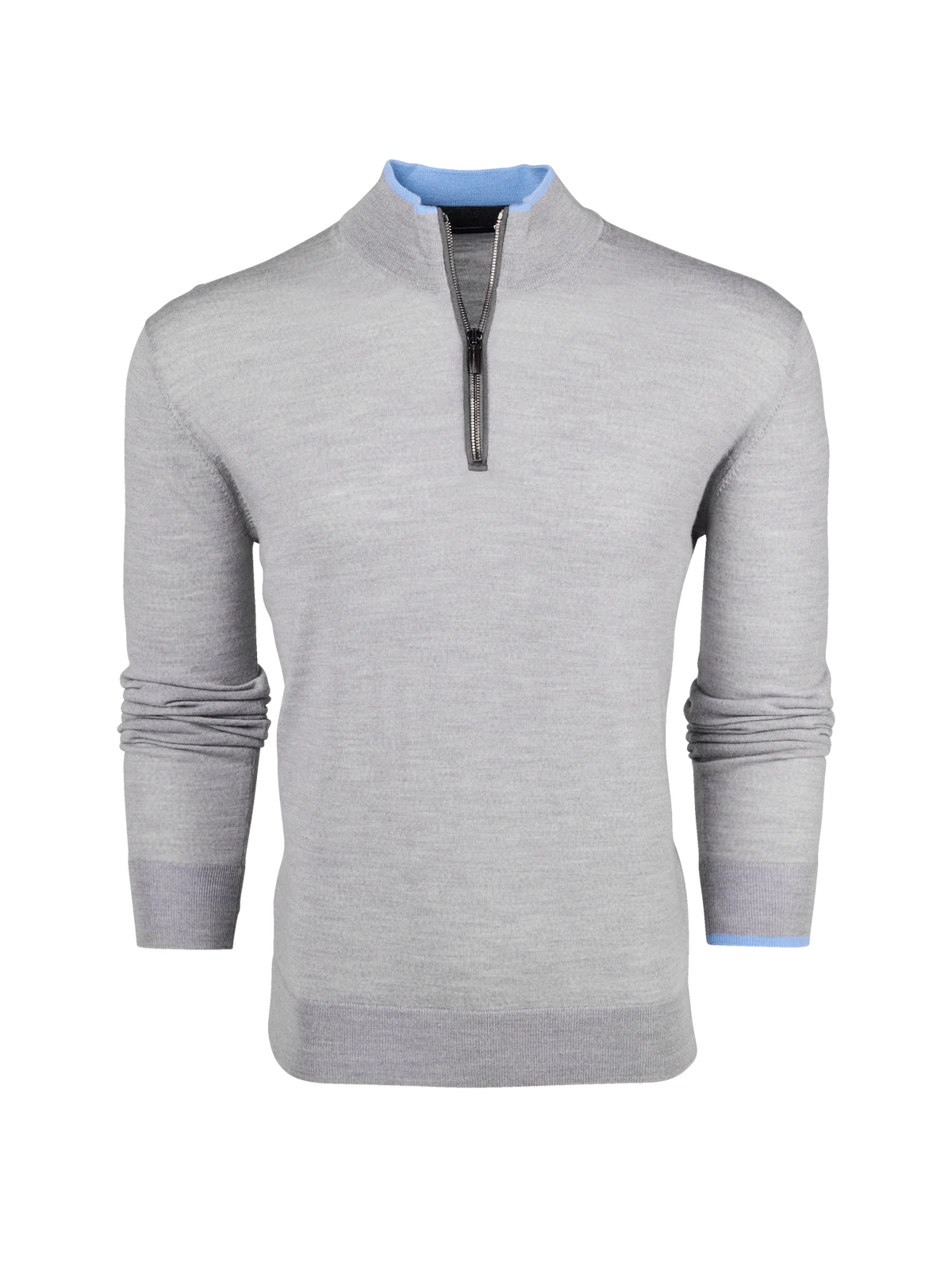 Saratoga Quarter Zip - Light Grey Heather