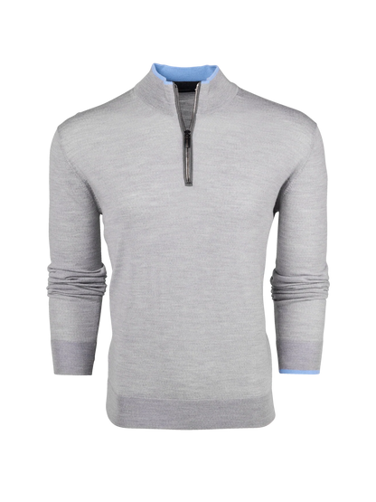 Saratoga Quarter Zip - Light Grey Heather