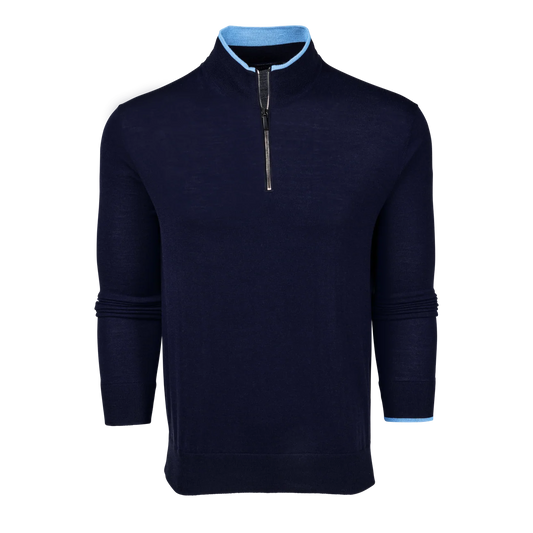 Saratoga Quarter Zip - Maltese Blue