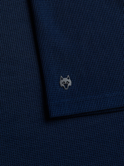 Traverse Waffle Hoodie - Maltese Blue