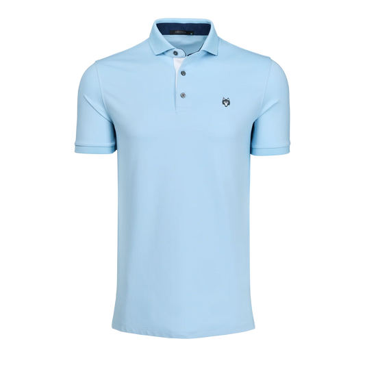 Wolf Icon Polo - Wolf Blue