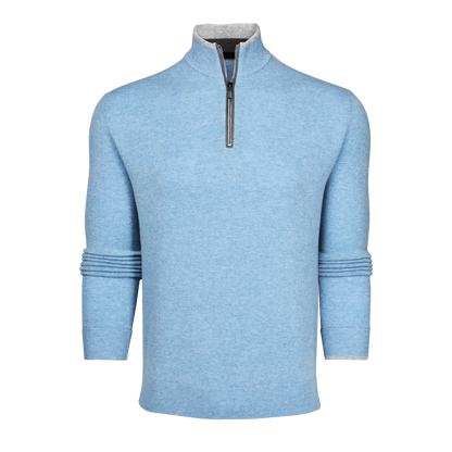 Sebonack Quarter Zip Sweater - Wolf Blue