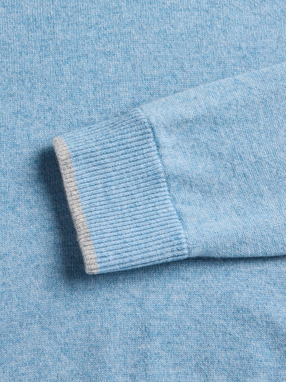 Sebonack Quarter Zip Sweater - Wolf Blue