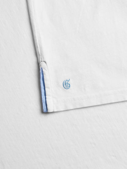 Alpha Slub Johnny Collar Polo - Arctic