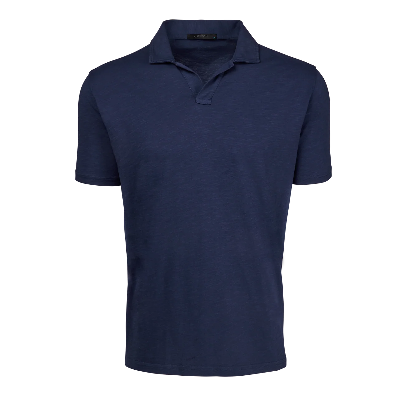 Alpha Slub Johnny Collar Polo - Maltese Blue