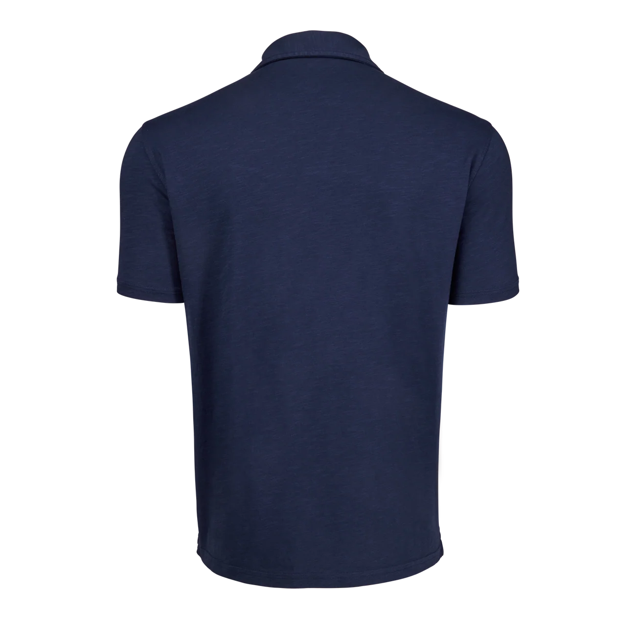 Alpha Slub Johnny Collar Polo - Maltese Blue