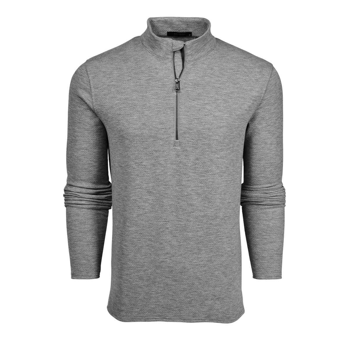Troy Quarter Zip - Medium Grey Heather