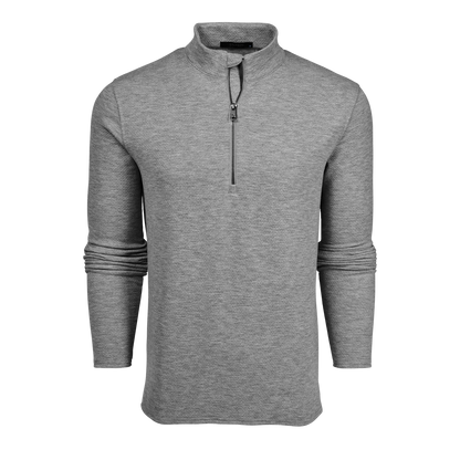 Troy Quarter Zip - Medium Grey Heather