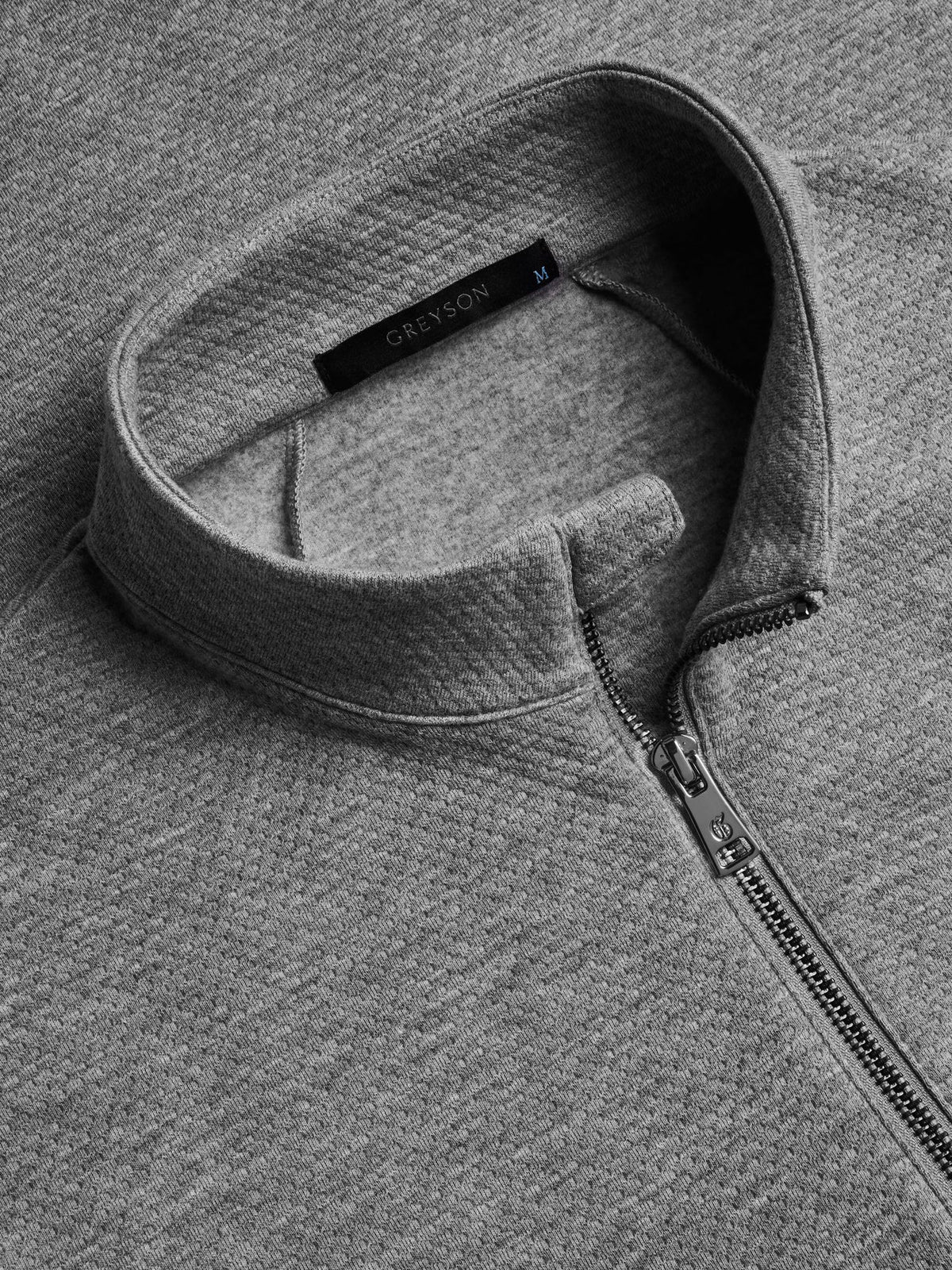 Troy Quarter Zip - Medium Grey Heather