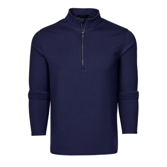 Troy Quarter Zip - Maltese Blue