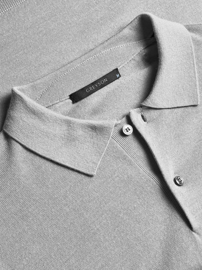 Saratoga SS Sweater Polo - Light Grey Heather