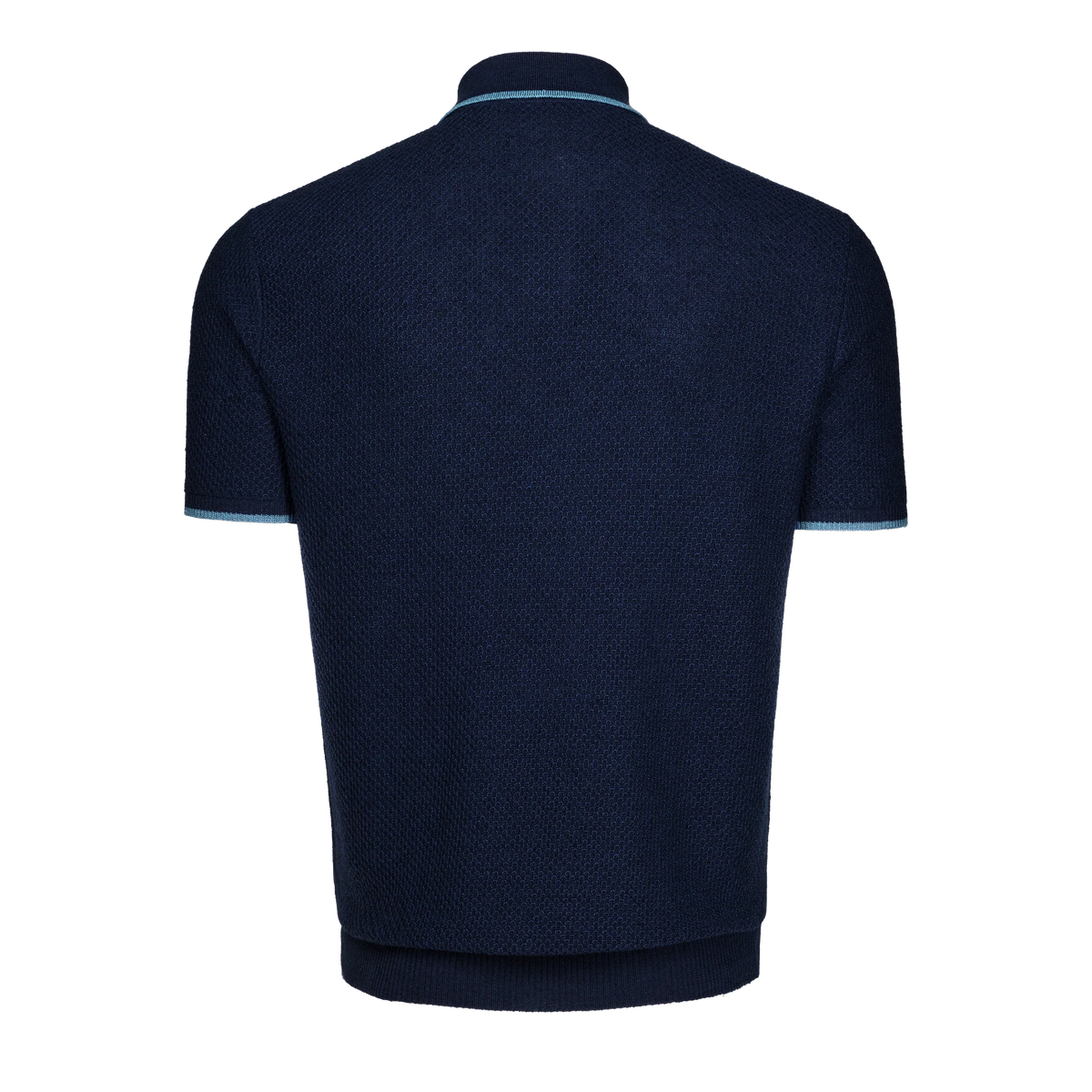 Seneca Sweater Polo - Maltese Blue