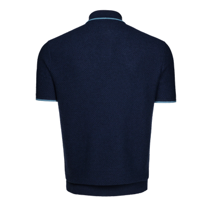 Seneca Sweater Polo - Maltese Blue