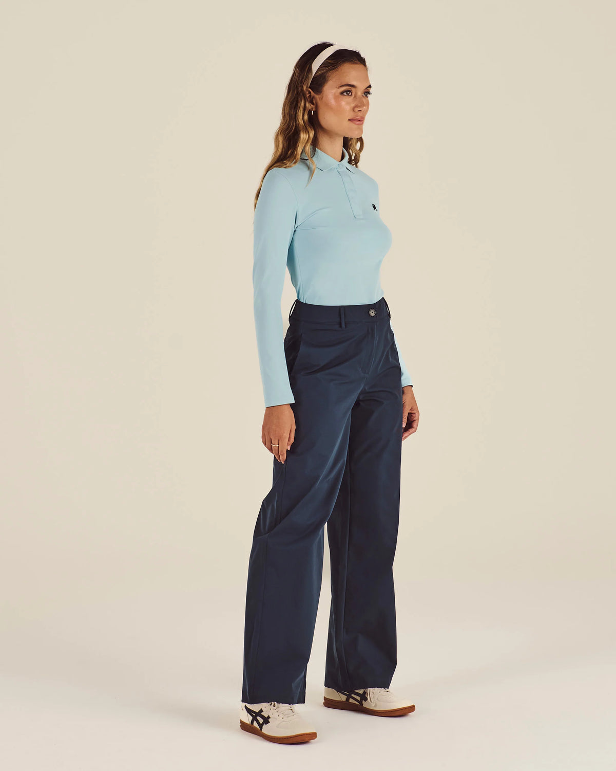 Venus Longsleeve Polo - Light Blue
