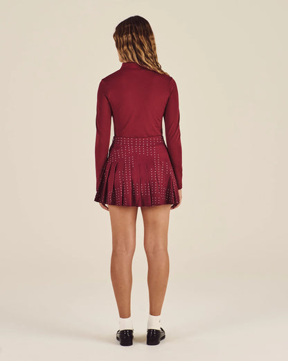 Venus Longsleeve Polo - Oxblood