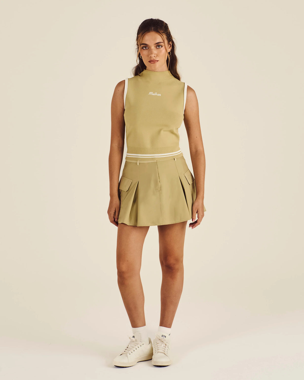 Kara Mockneck Vest - Sage Green