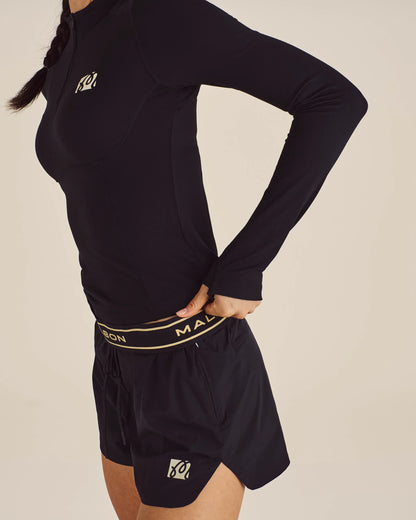 Dani LS Quarter Zip - Black