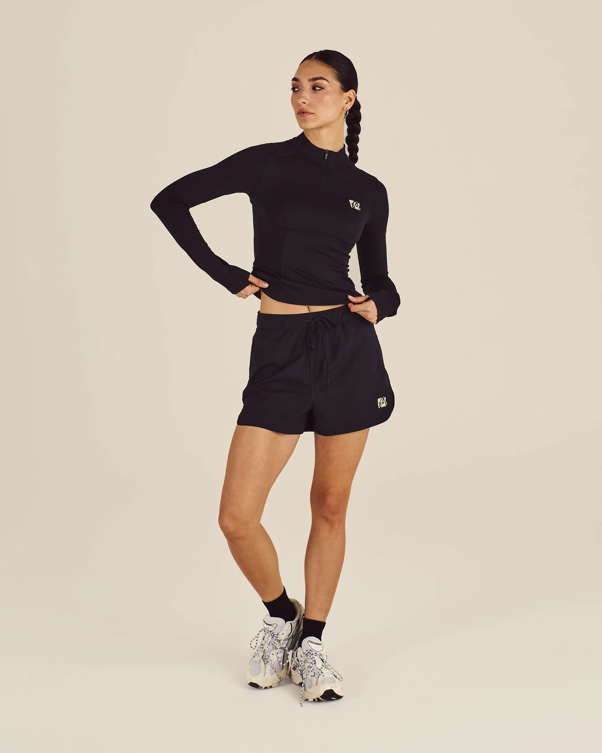 Dani LS Quarter Zip - Black