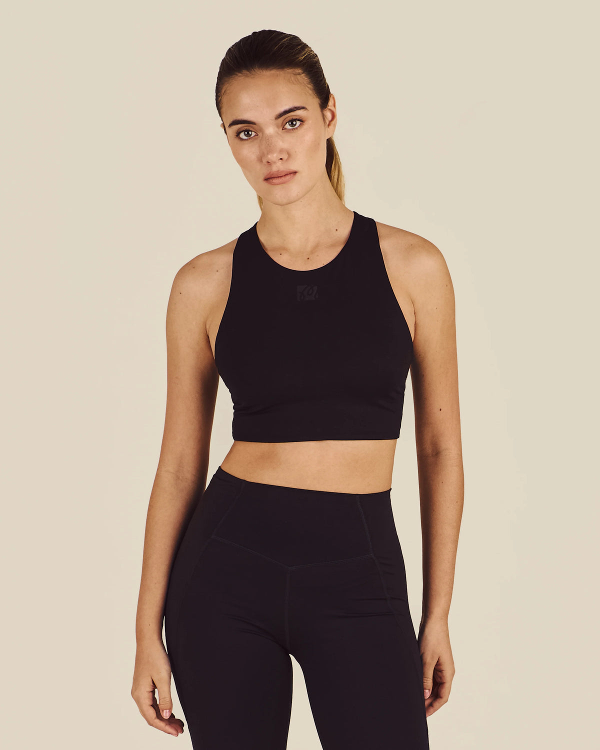 Crossback Bra Top - Black