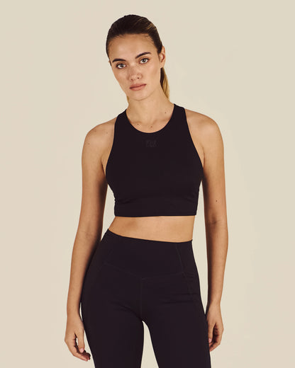 Crossback Bra Top - Black