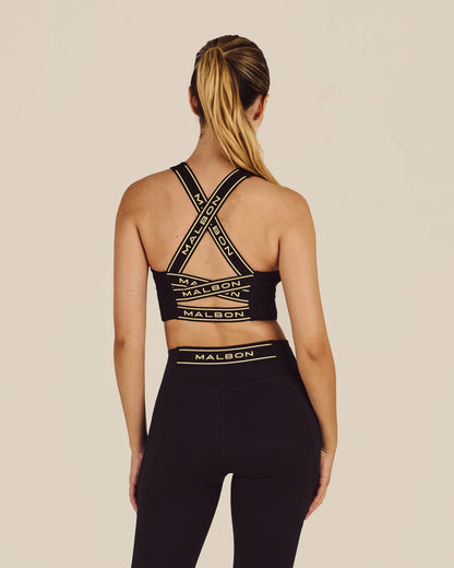 Crossback Bra Top - Black