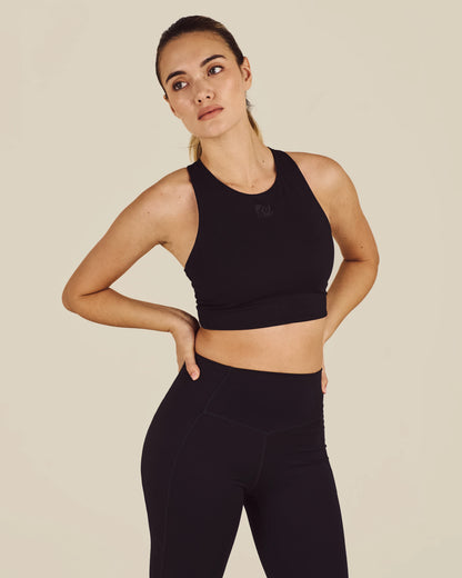 Crossback Bra Top - Black