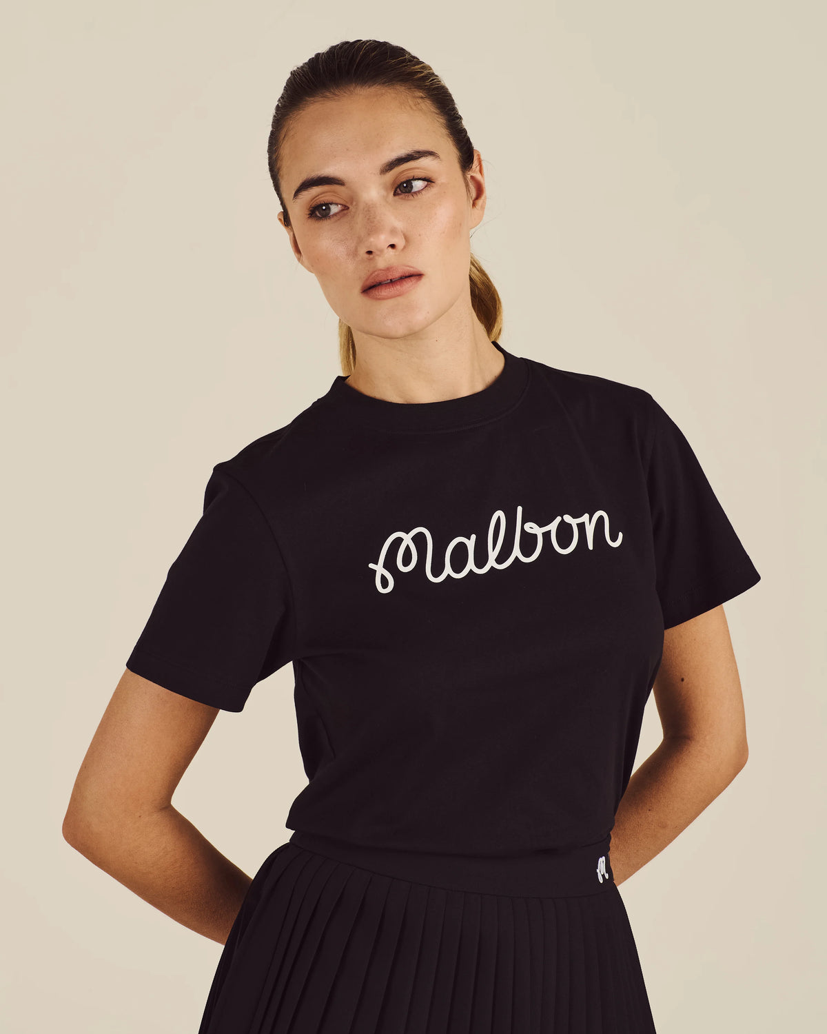 Cosette Script Tee - Black