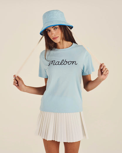 Cosette Script Tee - Cool Blue
