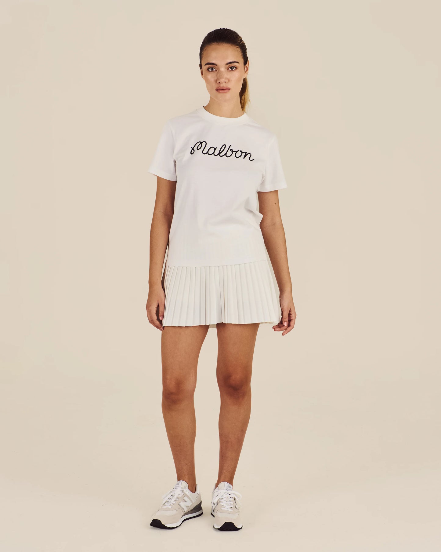 Cosette Script Tee - White