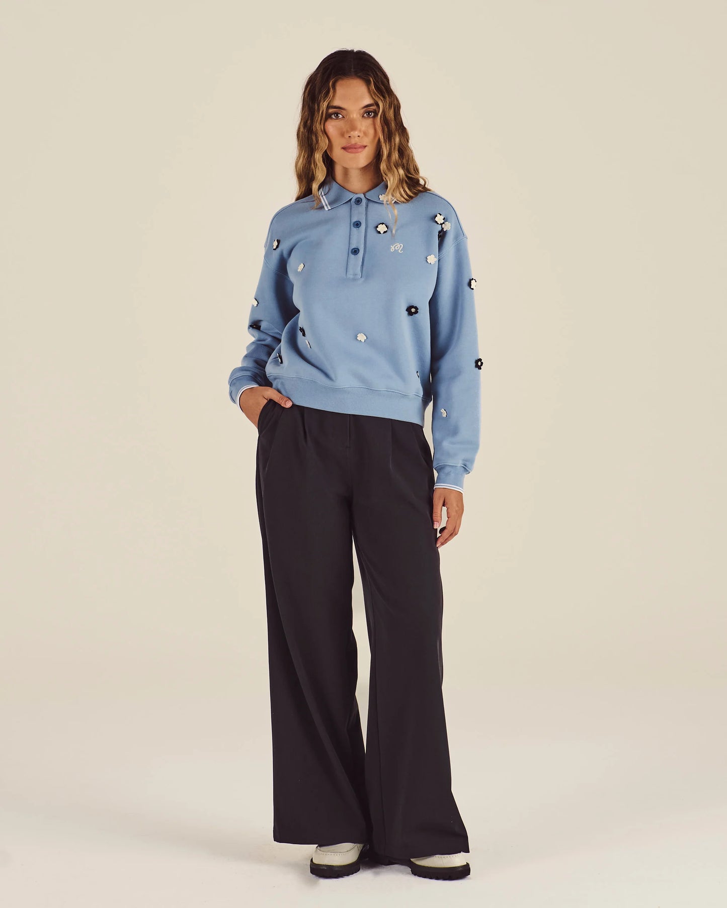 Naomi Blossom Polo - Blue Shadow