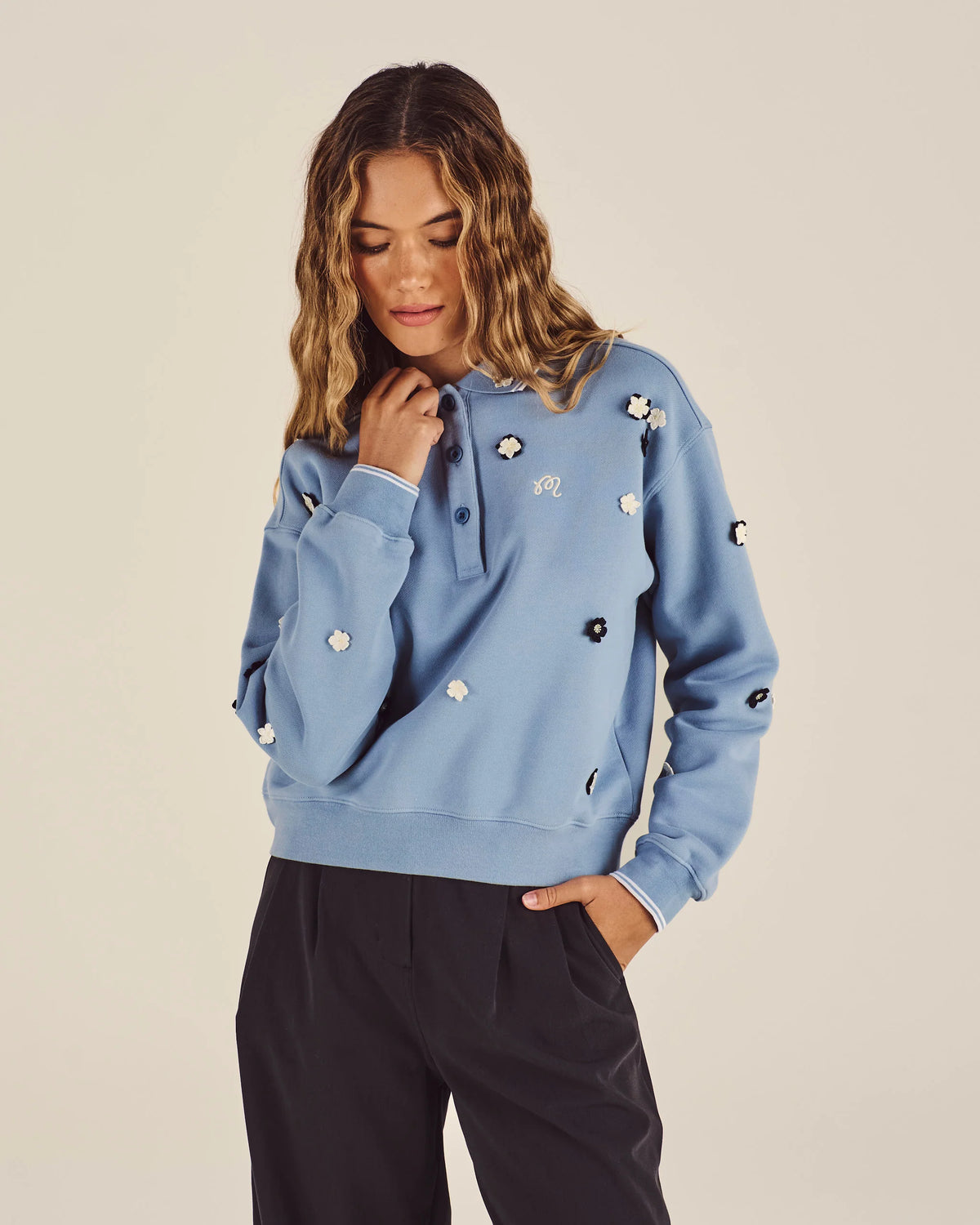 Naomi Blossom Polo - Blue Shadow