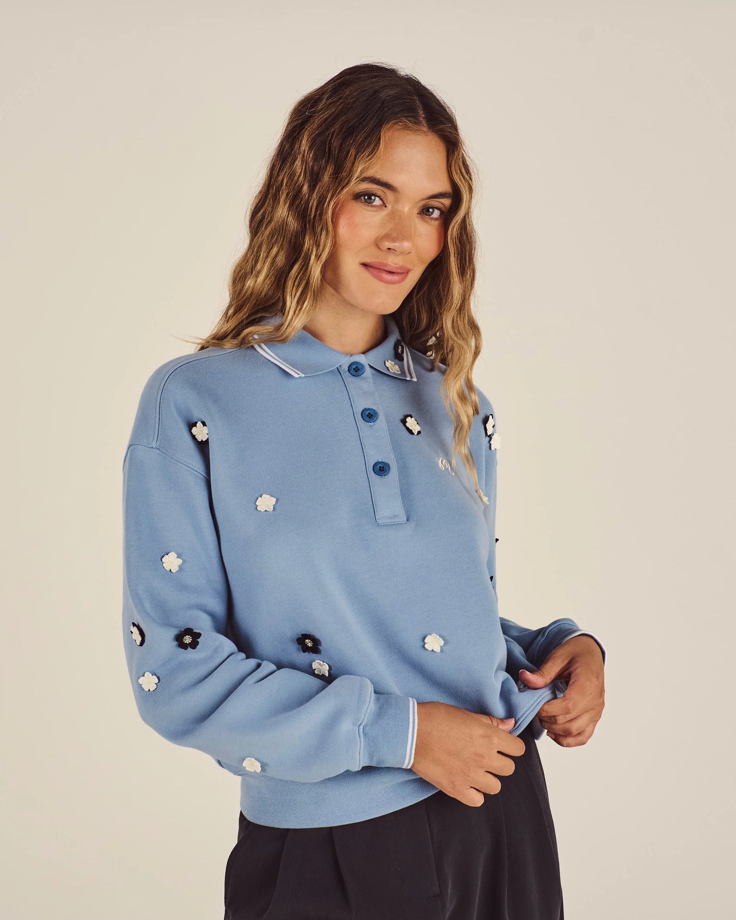 Naomi Blossom Polo - Blue Shadow