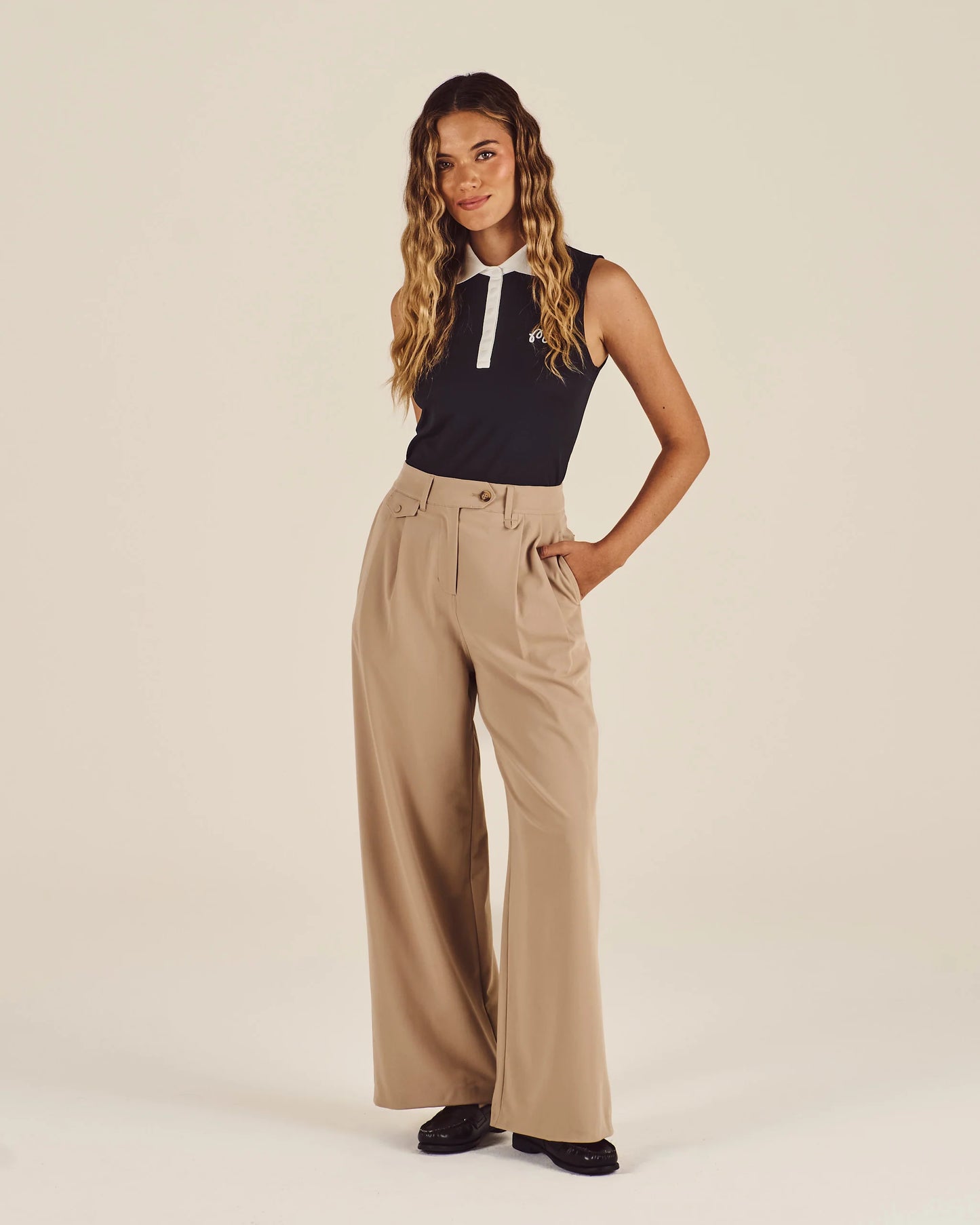 Lucy Wide Leg - Light Taupe