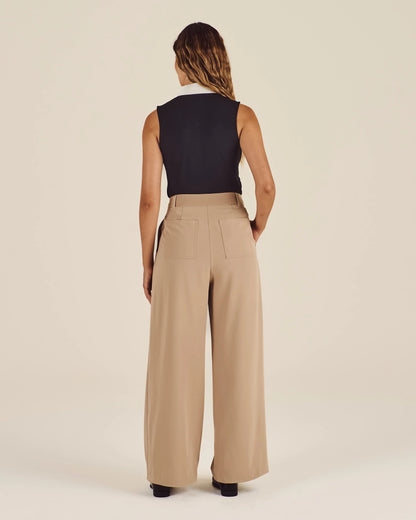 Lucy Wide Leg - Light Taupe